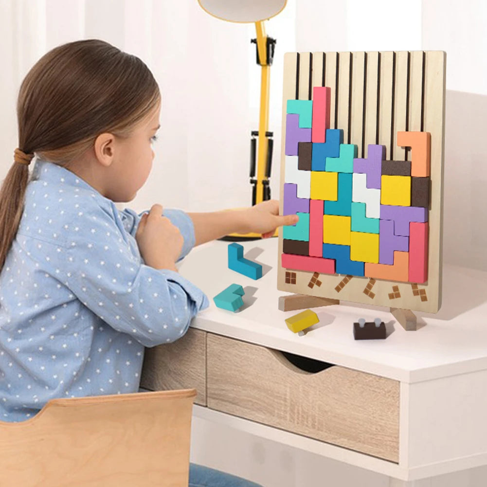 Wooden Montessori Stacking Puzzle