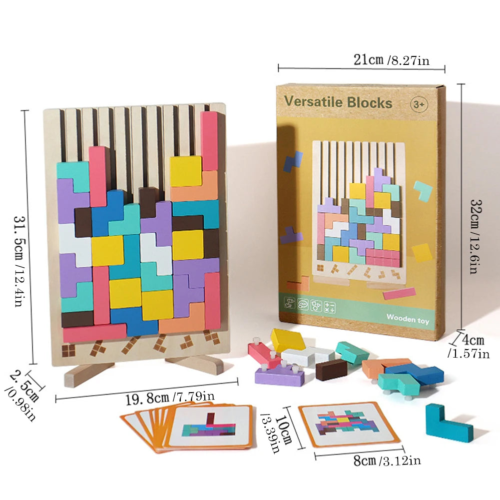 Wooden Montessori Stacking Puzzle