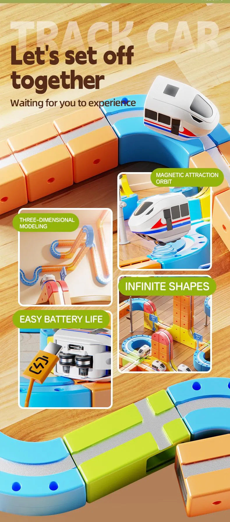 STEMolino™ MagnetTrain | DIY Click and Go Railway Track