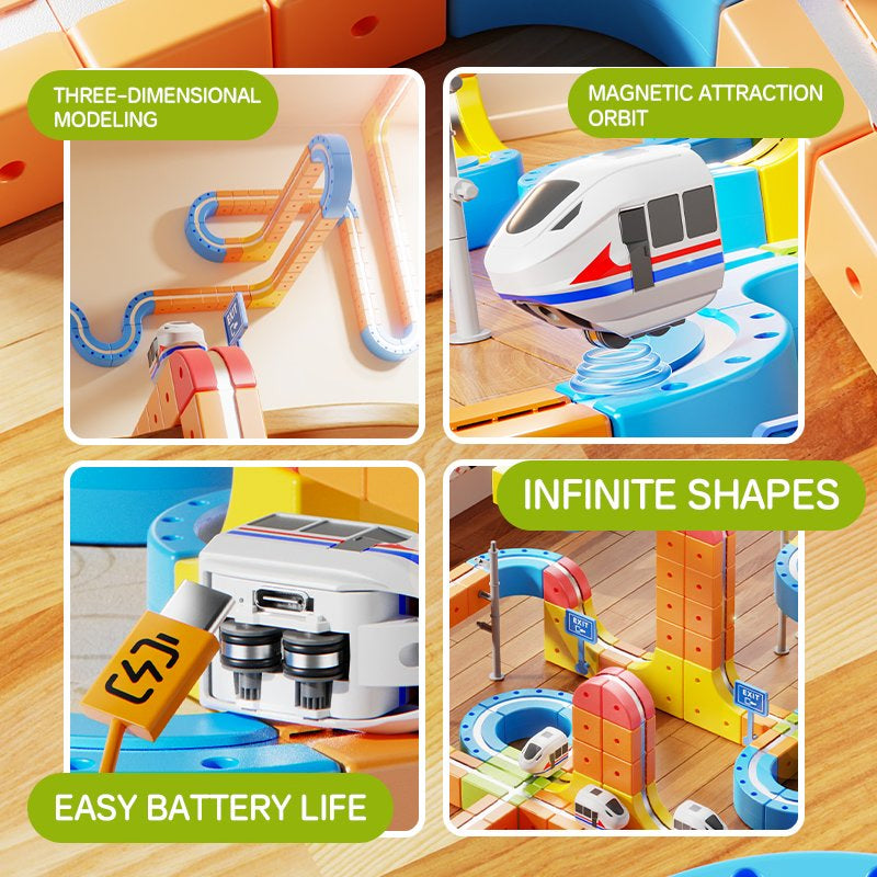 STEMolino™ MagnetTrain | DIY Click and Go Railway Track