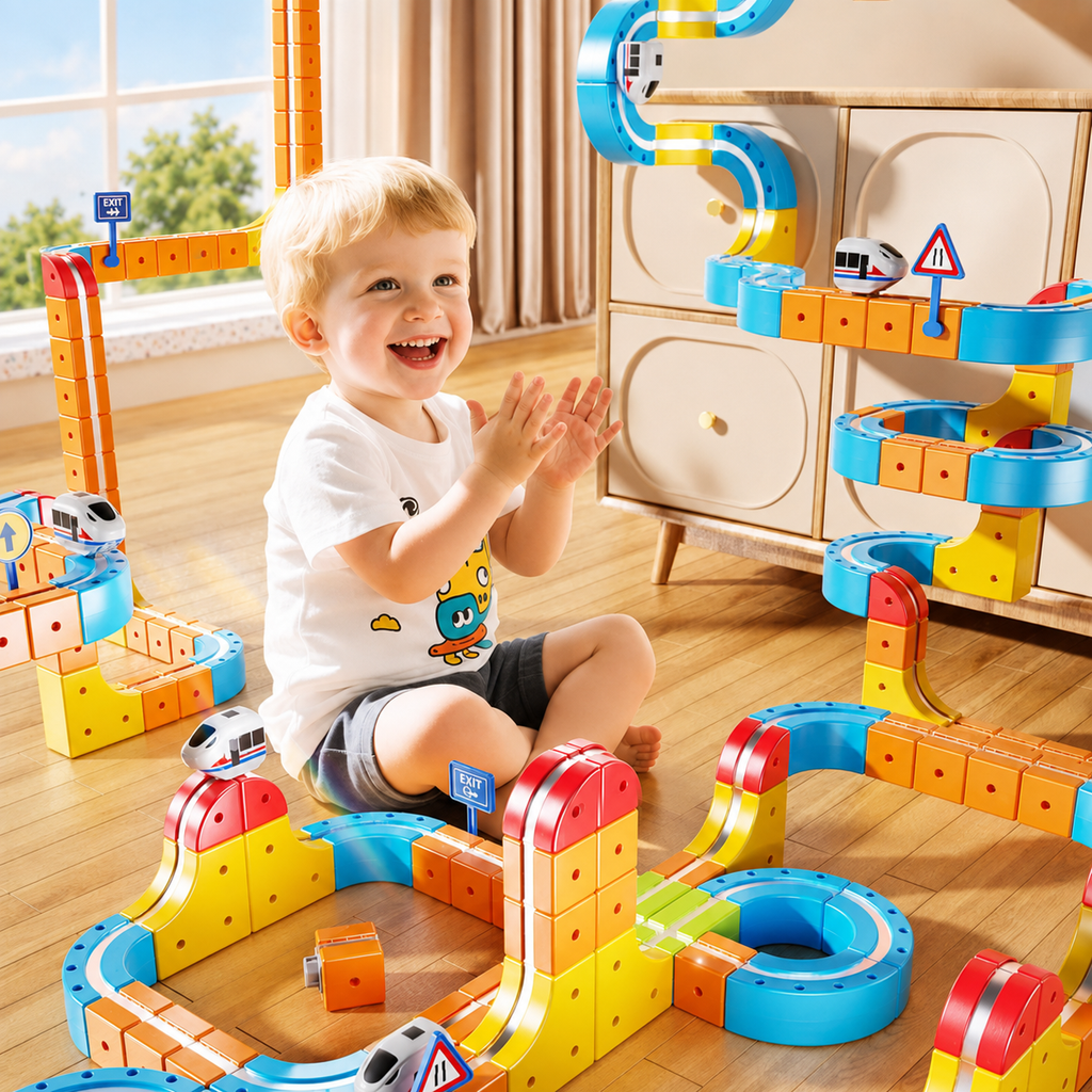 STEMolino MagnetTrain | DIY Click and Go Railway Track