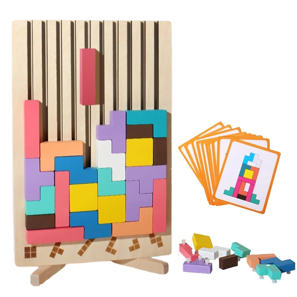 Wooden Montessori Stacking Puzzle